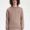Herren-Sweatshirt mit Rundhalsausschnitt, dunkelrosa, schwarz