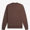 Herren-Sweatshirt mit Rundhalsausschnitt, dunkelrot, warmes Grau