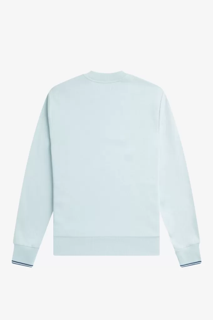 Herren-Sweatshirt mit Rundhalsausschnitt, helles Aqua und Mitternachtsblau Herren-Sweatshirt mit Rundhalsausschnitt, helles Aqua und Mitternachtsblau