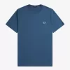 Herren-T-Shirt mit Rundhalsausschnitt, Mitternachtsblau, helles Aqua