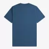 Herren-T-Shirt mit Rundhalsausschnitt, Mitternachtsblau, helles Aqua