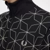 Herren-Trainingsjacken mit geometrischem Print Schwarz