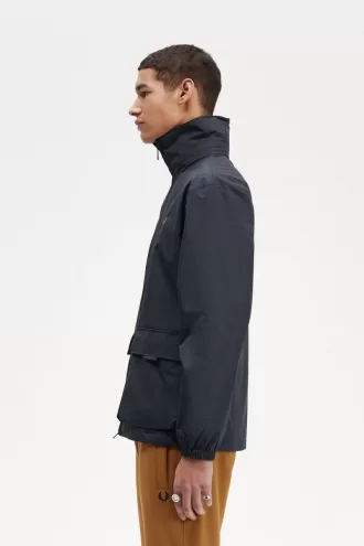 Herrenjacke mit aufgesetzter Tasche und Reißverschluss, Marineblau