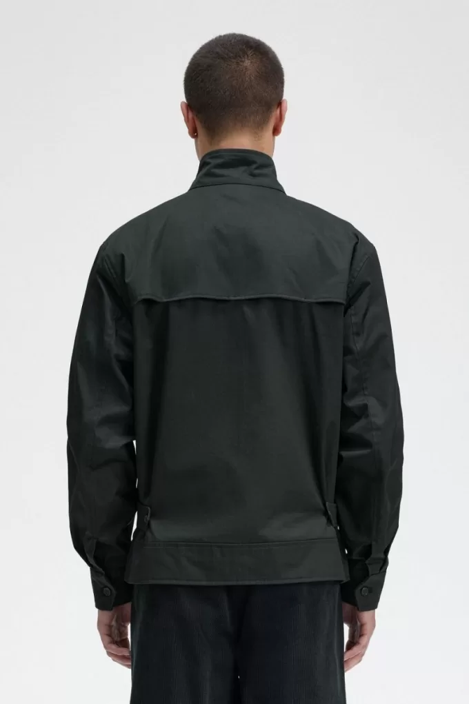 Herrenjacken aus gewachster Baumwolle Nachtgrün