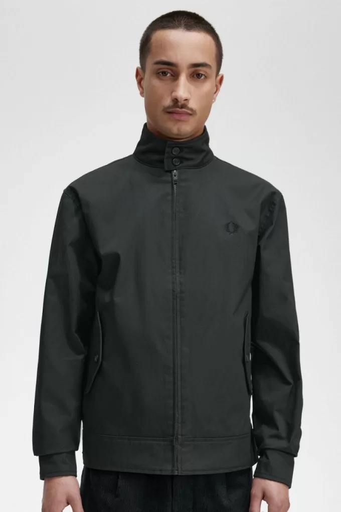 Herrenjacken aus gewachster Baumwolle Nachtgrün