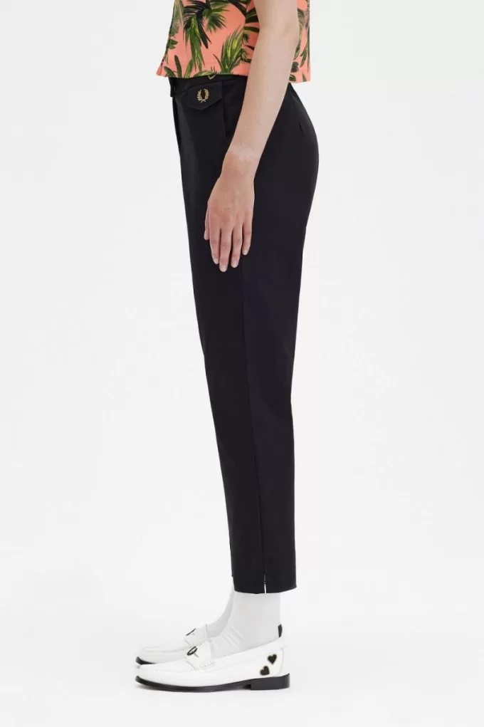 High Waist Damenhose Schwarz