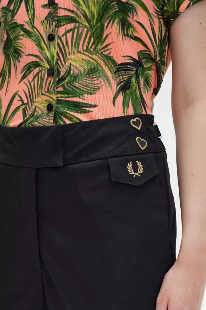 High Waist Damenhose Schwarz