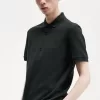 Honeycomb Cotton Herren-Poloshirt Nachtgrün