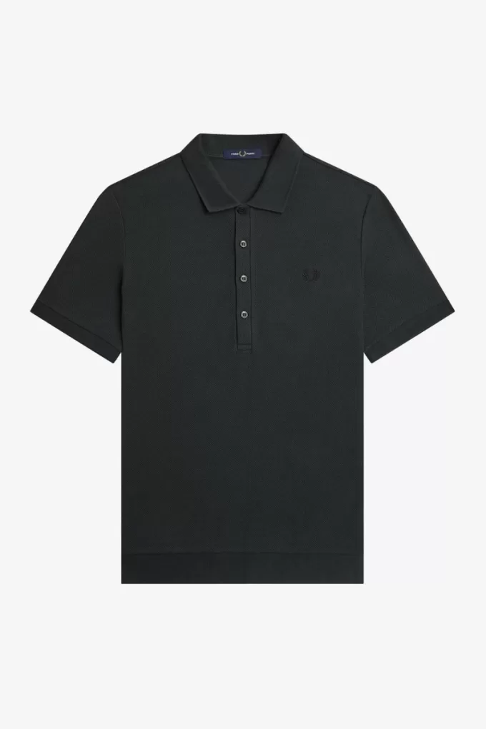 Honeycomb Cotton Herren-Poloshirt Nachtgrün