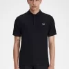 Honeycomb Taped Herren-Poloshirt Schwarz Honeycomb Taped Herren-Poloshirt Schwarz
