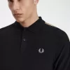 Honeycomb Taped Herren-Poloshirt Schwarz Honeycomb Taped Herren-Poloshirt Schwarz