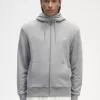 Hooded Zip Through Herren-Sweatshirts Grau Hooded Zip Through Herren-Sweatshirts Grau