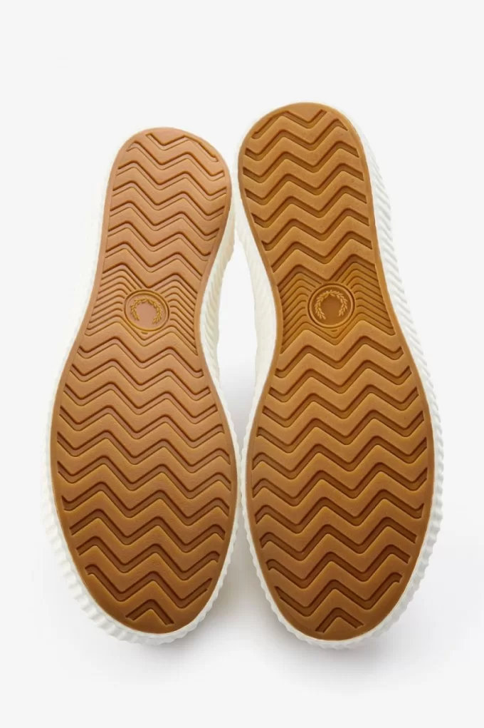 Hughes Low Damen-Plimsolls Light Beige Shaded Cobalt