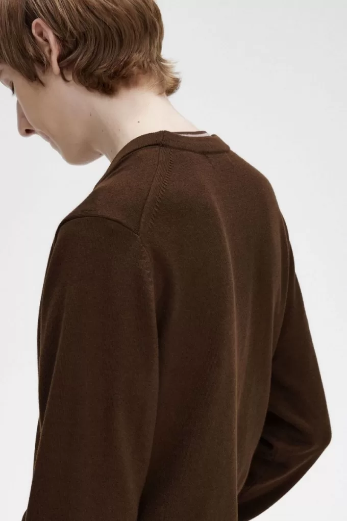 Klassischer Herren-Cardigan, gebrannter Tabak