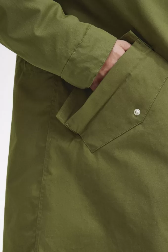 Kunstpelz gefütterter Herrenparka Parka Grün