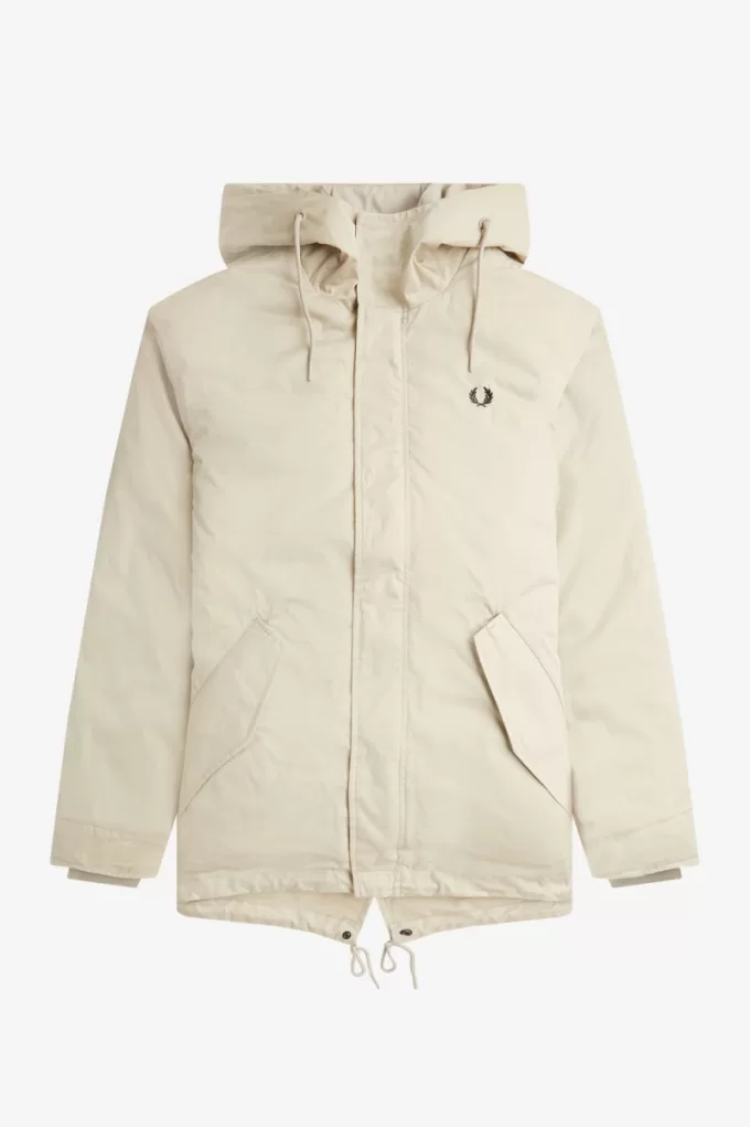 Kurzer gepolsterter Herrenparka Light Mint