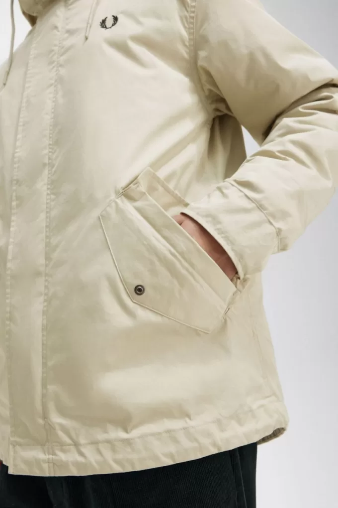 Kurzer gepolsterter Herrenparka Light Mint