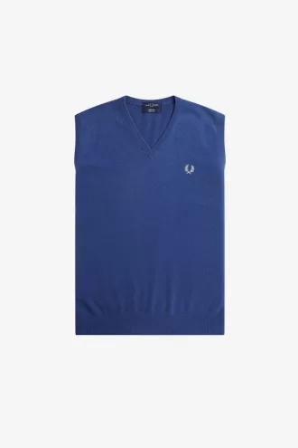 Lambswool Herren-Tanktops Kobalt