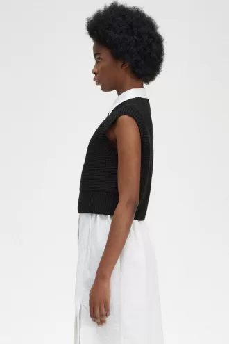 Laurel Wreath Gestrickte Tanktops für Damen in Schwarz