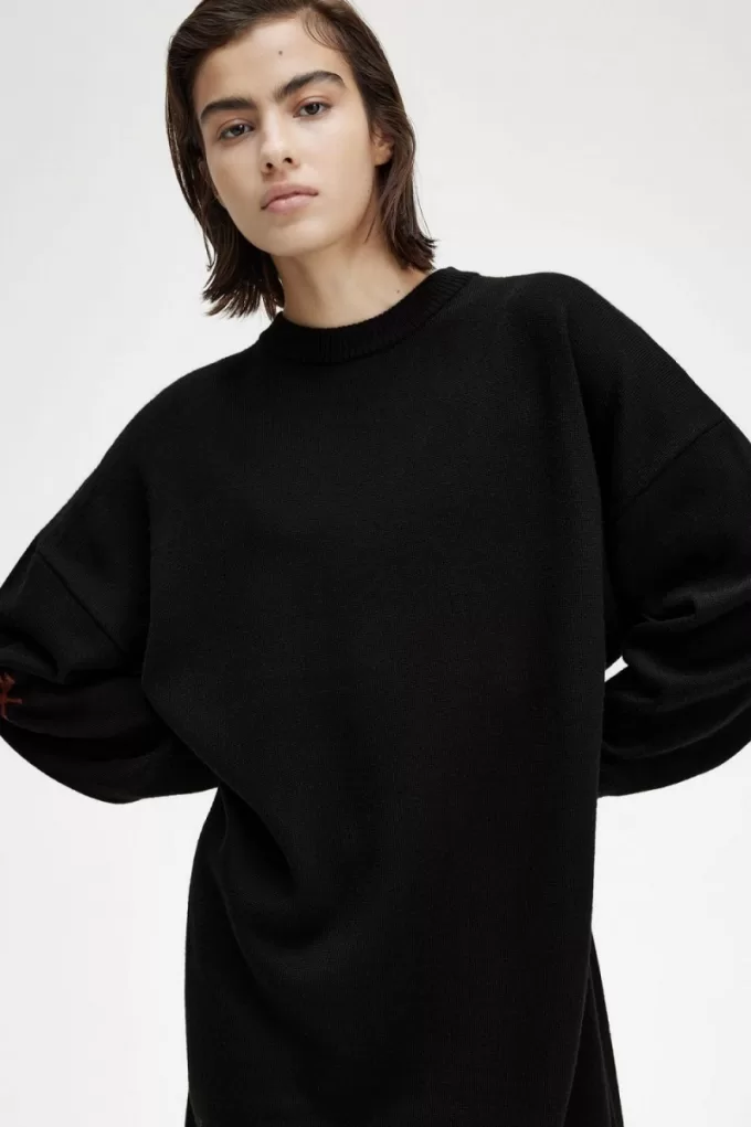 Laurel Wreath Gestricktes Damenkleid Schwarz