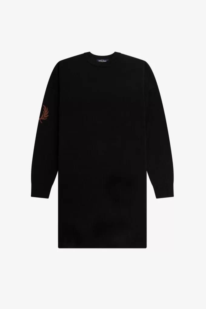 Laurel Wreath Gestricktes Damenkleid Schwarz