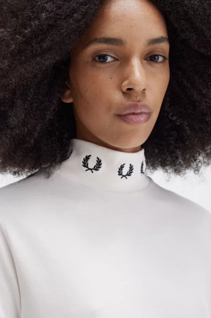 Laurel Wreath High Neck Damen T-Shirt Silky Peach Laurel Wreath High Neck Damen T-Shirt Silky Peach