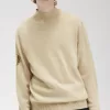Laurel Wreath Mock Neck Herrenpullover Haferflocken