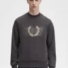 Layered Graphic Herren-Sweatshirts Gunmetal