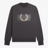 Layered Graphic Herren-Sweatshirts Gunmetal