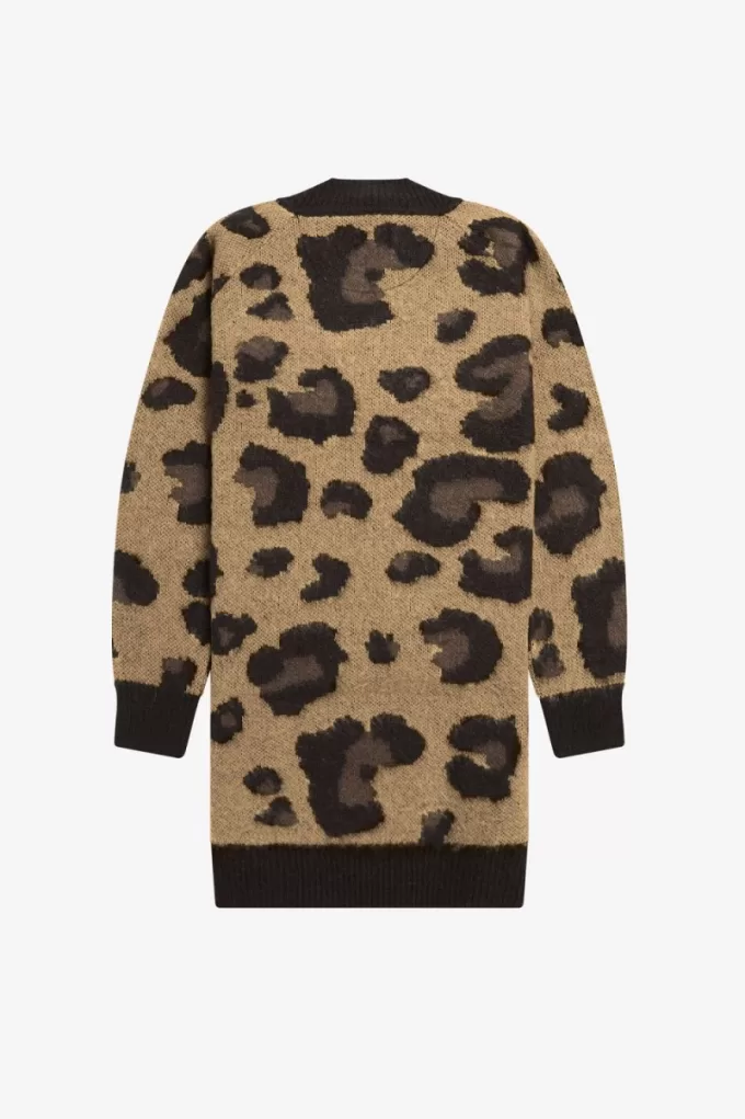 Leopard Gestricktes Damenkleid Tonal Leopard