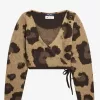 Leopard Wrap Damen-Cardigan Tonal Leopard