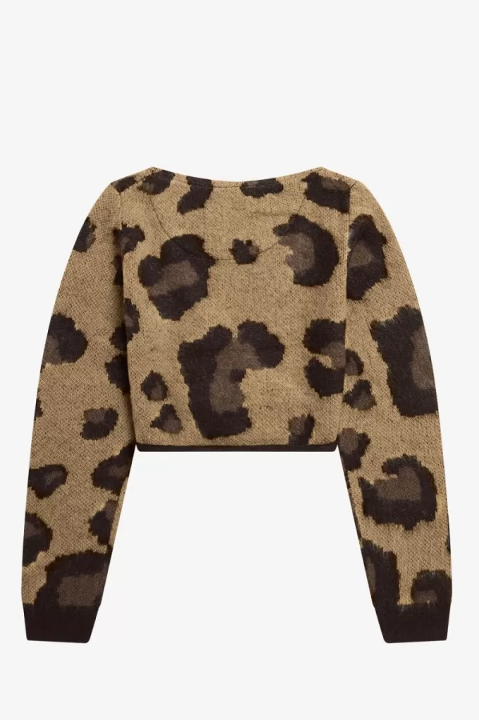 Leopard Wrap Damen-Cardigan Tonal Leopard