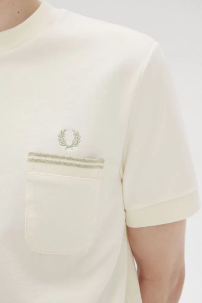 Loopback Jersey Pocket Herren T-Shirt Beige