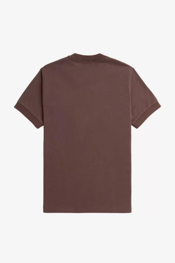 Loopback Jersey Pocket Herren T-Shirt Dunkelrot