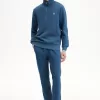 Loopback Sweat Herrenhose Midnight Blue Light Aqua