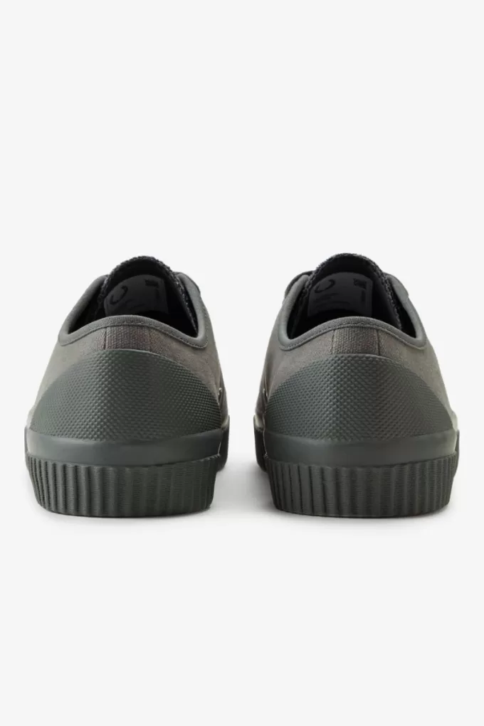 Low Hughes Damen Plimsolls Field Green Warm Grey