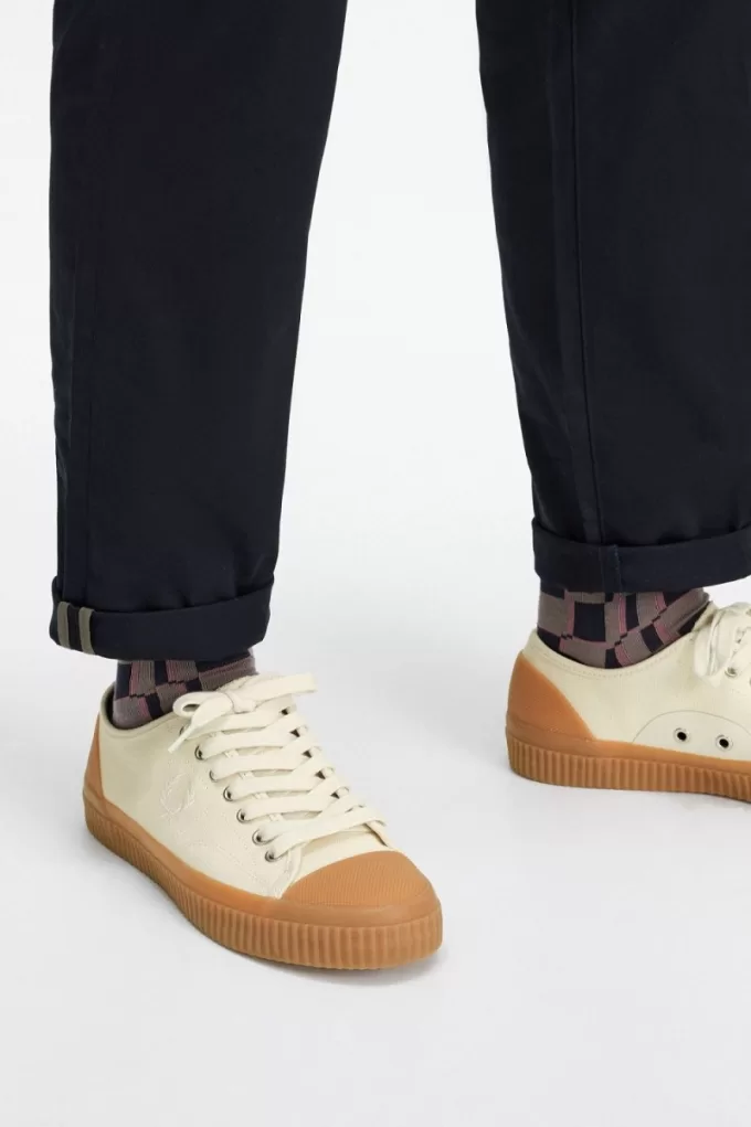 Low Hughes Herren-Plimsolls Beige Hellbeige Low Hughes Herren-Plimsolls Beige Hellbeige