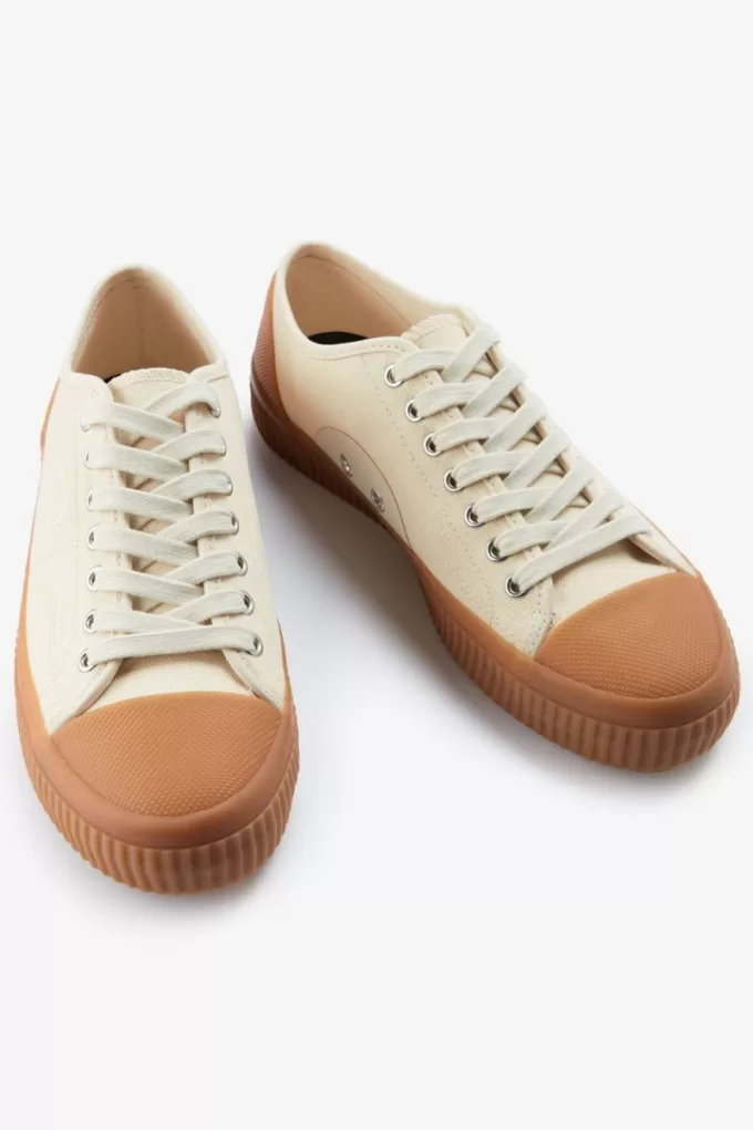 Low Hughes Herren-Plimsolls Beige Hellbeige Low Hughes Herren-Plimsolls Beige Hellbeige