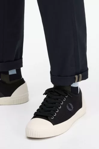 Low Hughes Herren-Plimsolls Black Gunmetal