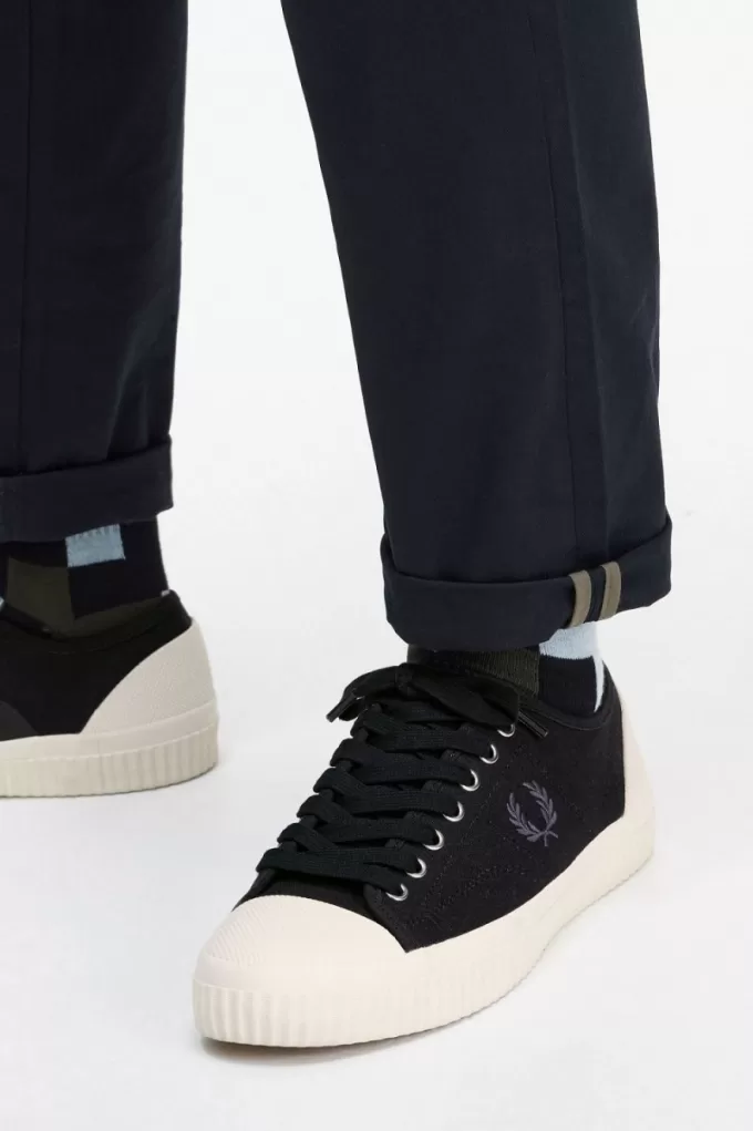 Low Hughes Herren-Plimsolls Black Gunmetal