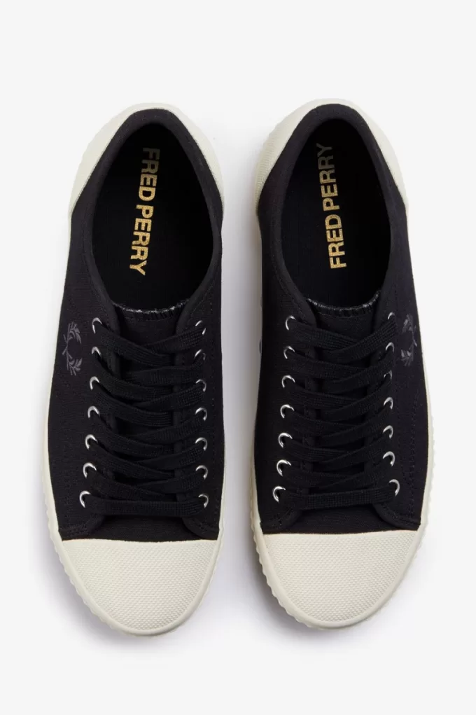 Low Hughes Herren-Plimsolls Black Gunmetal