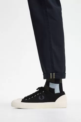 Low Hughes Herren-Plimsolls Black Gunmetal