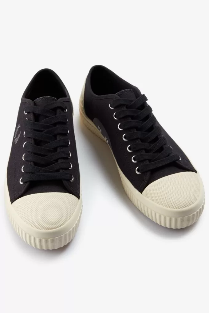 Low Hughes Herren-Plimsolls Black Gunmetal
