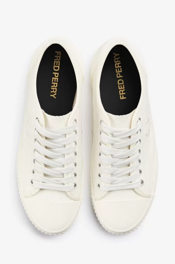 Low Hughes Herren-Plimsolls Elfenbein Hellbeige