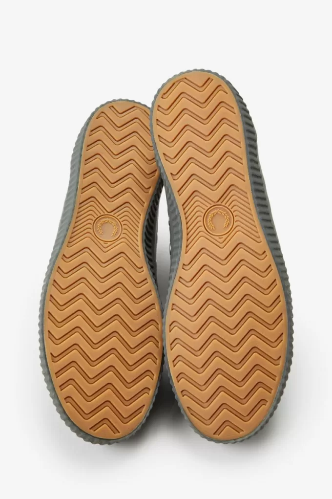 Low Hughes Herren-Plimsolls Field Green Warm Grey