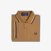 M12 Herrenhemd Dark Coffee Beige Navy