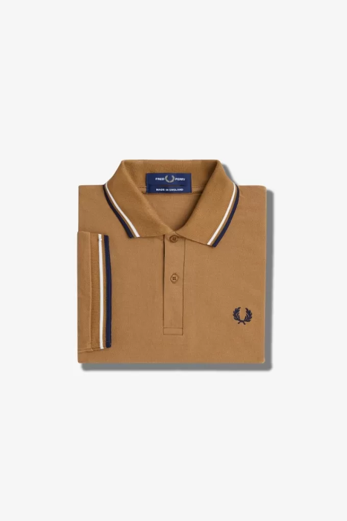 M12 Herrenhemd Dark Coffee Beige Navy
