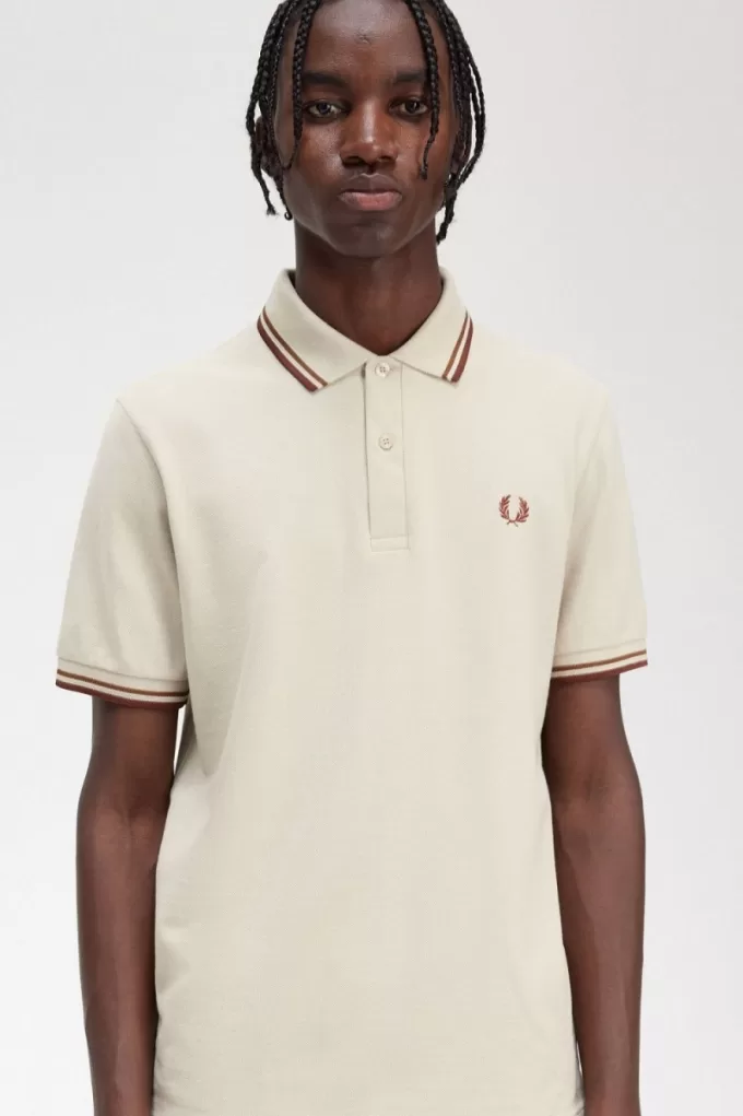 M12 Herrenhemd Oatmeal Dark Coffee Whiskey Brown