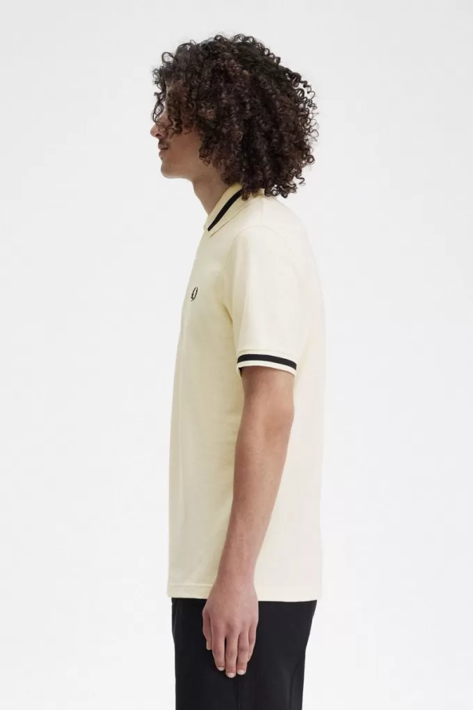 M2 Herrenhemd Beige Schwarz