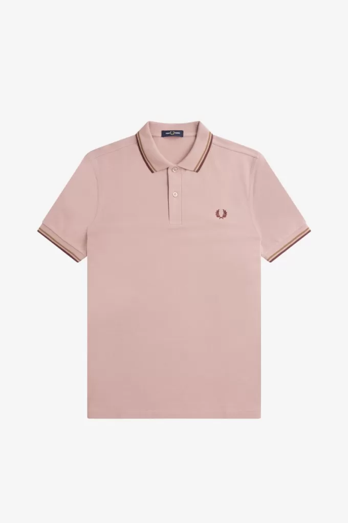 M3600 Herrenhemd Dusty Rose Pink Brown Oxblood